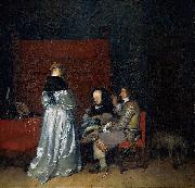 Three Figures conversing in an Interior, known as The Paternal Admonition Gerard Ter Borch